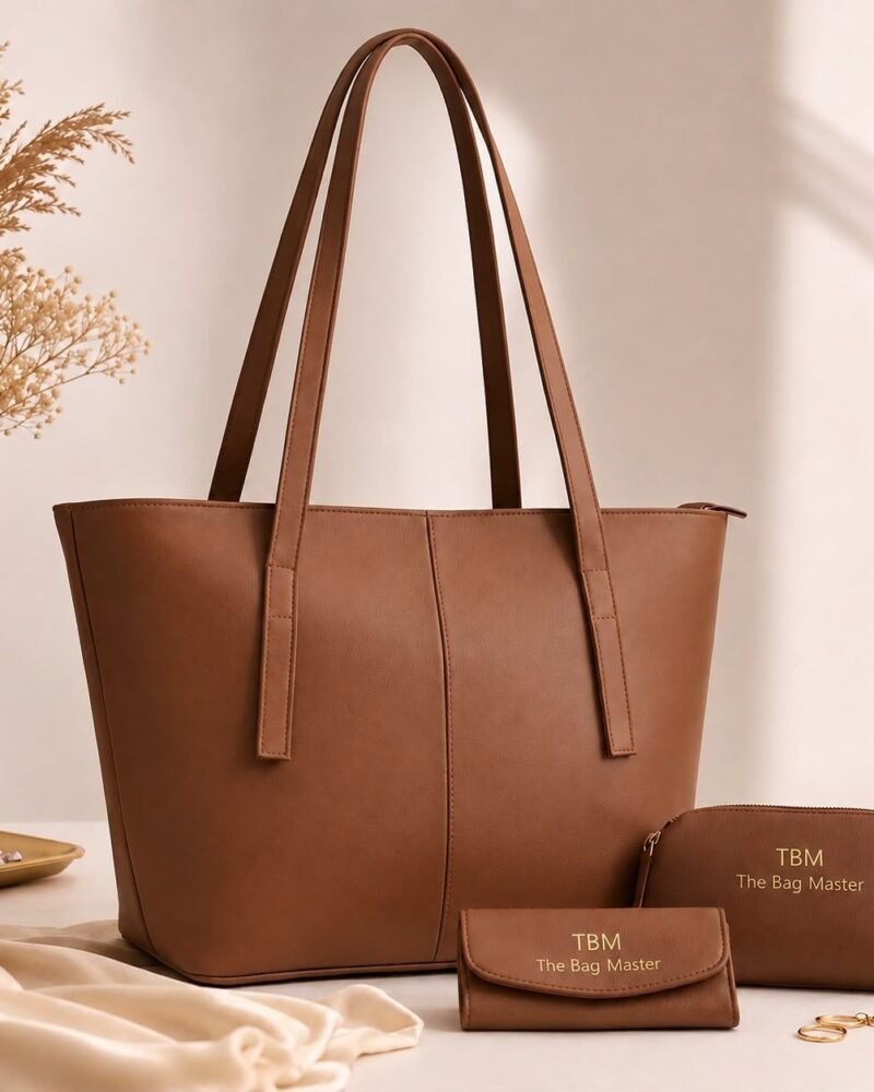 Premium 3 Piece Tote Bags With Cloud bag And Wallet