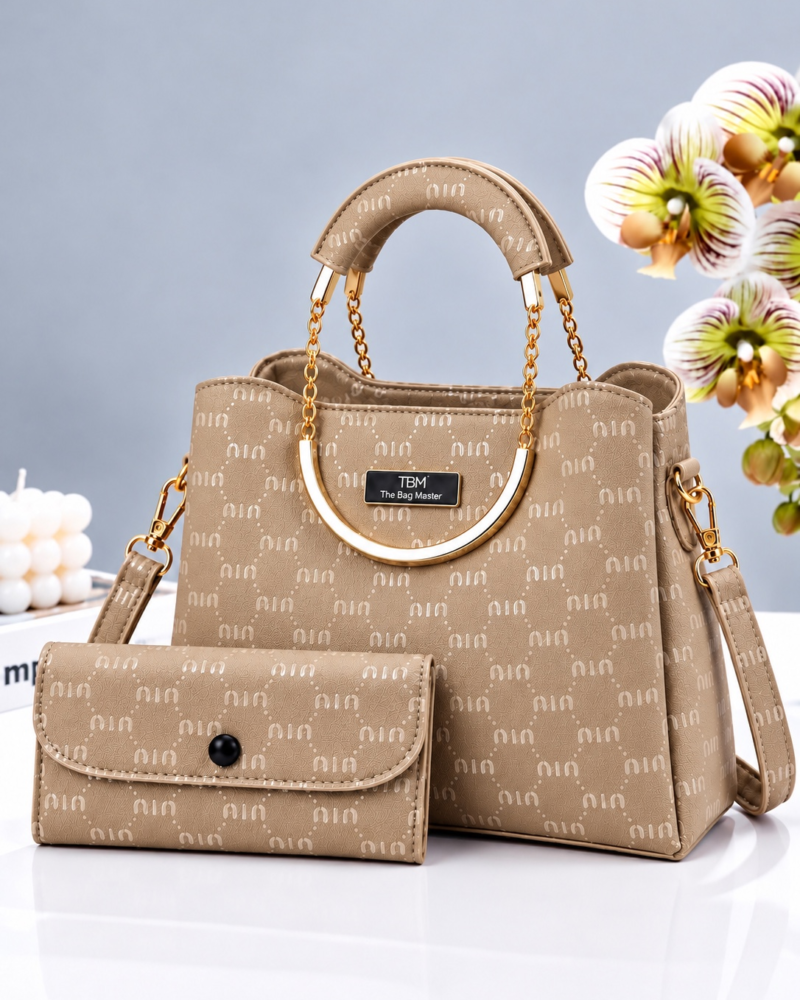 2 Piece Handbag and Wallet Set for Women, Matching Everyday Bag